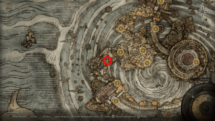 Elden Ring - Somber Smithing Stone 9 Map View