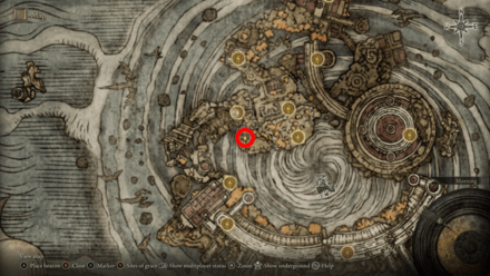 Elden Ring - Somber Smithing Stone 9 Map View