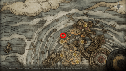 Elden Ring - Somber Smithing Stone 9 Map View