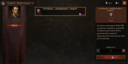 Diablo Immortal - Crest Merchant