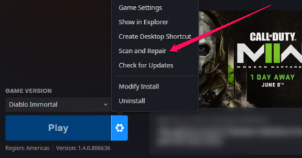 Diablo Immortal - Scan and Repair