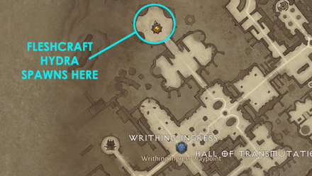 Diablo Immortal - Fleshcraft Hydra Spawn Location