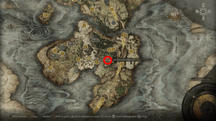 Elden Ring - Callu Baptismal Church Map Location