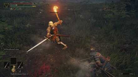 Elden Ring One - Fighting a Godrick Soldier