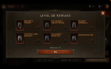 Crusader Level 60 Legendary Reward