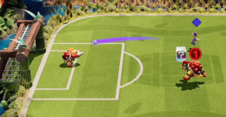 Mario Strikers Battle League - How to Do Curved Shot