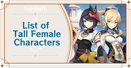 Genshin Impact - List of Tall Female Characters