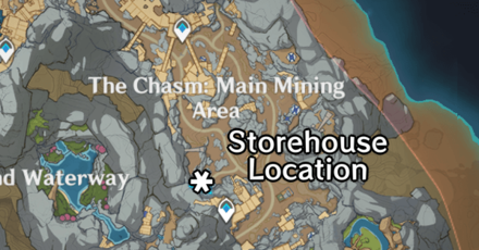 Genshin - Storehouse location in the map