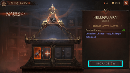 Diablo Immortal - Upgrade the Helliquary with Hellfire Scoria