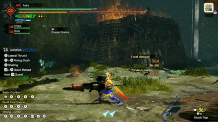 MH Rise - Gunlance Changing Charged Shelling Direction