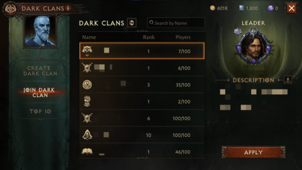 Diablo Immortal - How to Join Dark Clans