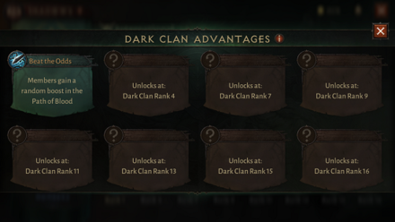 Diablo Immortal - Dark Clan Advantages