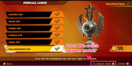 Clear Normal Mode to Unlock Galactic Mode