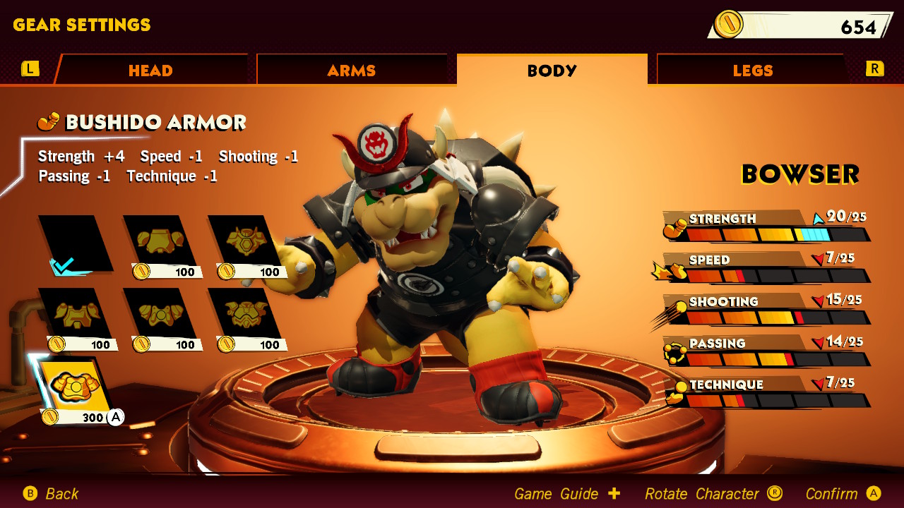 Mario Strikers Battle League - Bushido Set