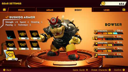 Mario Strikers Battle League - Bushido Set