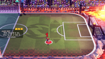 Mario Strikers Training Mode Aimed Shot