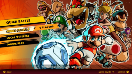 Mario Strikers Multiplayer Quick Battles