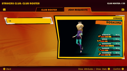 Mario Strikers Club Pending Approval Requests