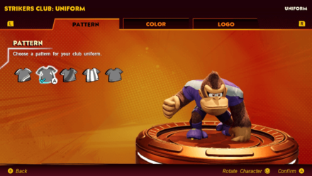 Mario Strikers Club Customize Uniforms