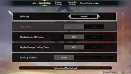 FEW3H - Changing Difficulty Modes