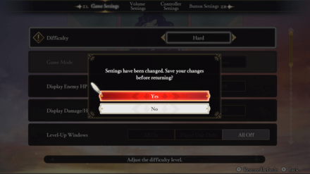FEW3H - Save Changes to Settings