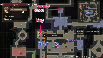 Fire Emblem Warriors Three Hopes - The Enbarr Incident Key and Treasure Chest