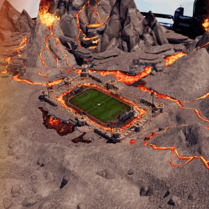 Mario Strikers Lava Castle 1