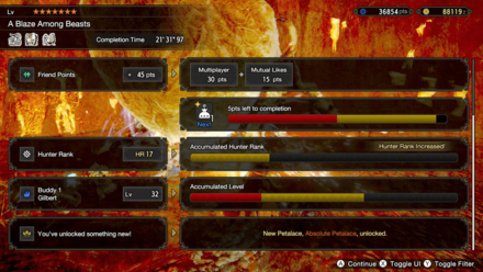 MH Rise - Hunter Rank Increase