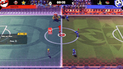 Mario Strikers Star Quickly Score a Goal