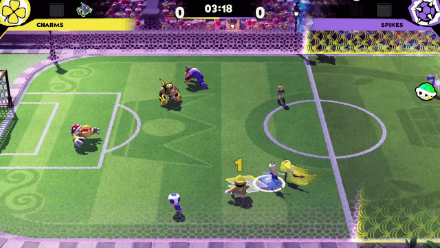 Mario Strikers Stay Close to Opponent with Ball