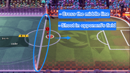 Mario Strikers - Cross the middle line