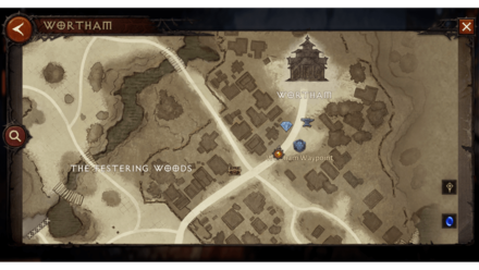 Diablo Immortal - Wortham Safe Zone Map