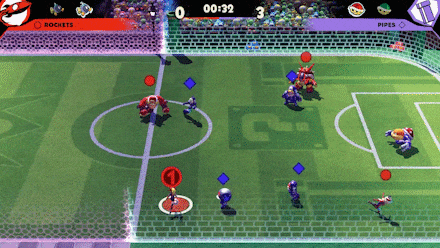 Mario Strikers Muscle Cup Dodge Tackles