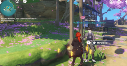 Genshin - Arataki Great Drumalong Festival Quest Guide - Talk to Hirohiko