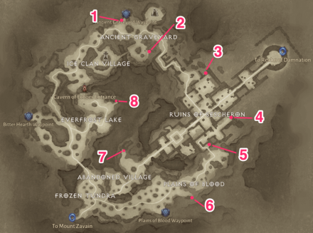 Frozen Tundra Hidden Lairs Map