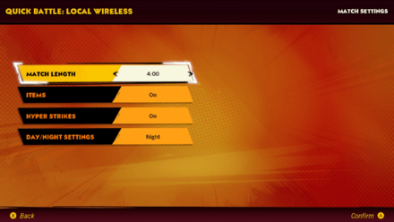 Mario Strikers Local Multiplayer Match Settings