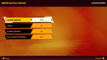 Mario Strikers Online Multiplayer Match Settings
