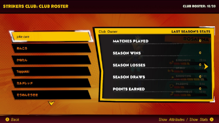 Mario Strikers Member Achievements