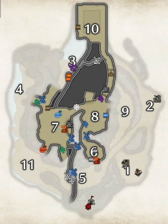 MH Rise Sunbreak - Jungle - Gathering Map Bottom Level