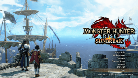 MH Rise Sunbreak - PC Menu