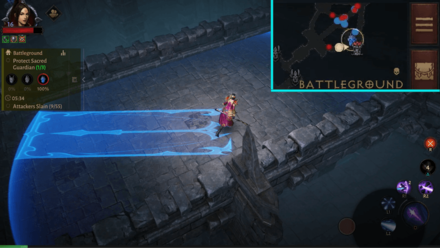 Diablo Immortal - Use the Minimap to Pre-Aim