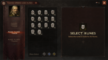 Diablo Immortal - Fading Embers Trader Screen