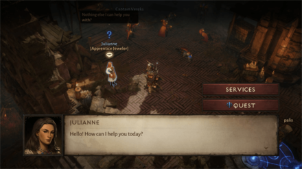 Diablo Immortal - Collect Fees from Julianne