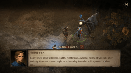 Diablo Immortal - Talk to Trinetta