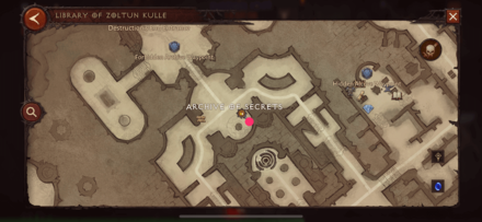 Archive of Secrets Central Lost Page Map View