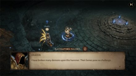 Diablo Immortal - Talk to Ihadir