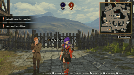 Fire Emblem Warriors Three Hopes - Camp Controls