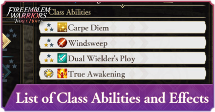 Class Abilities and Effects - FEW3H