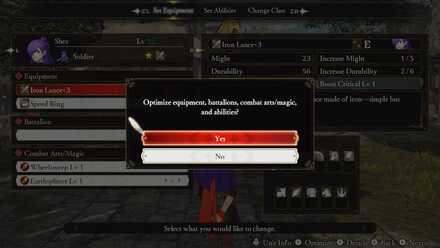 FEW3H - Equipment Screen Confirmation