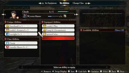 FEW3H - Set Abilities Screen